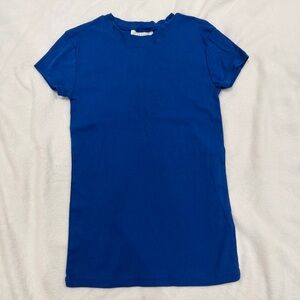asos/topshop blue tight fit tee.